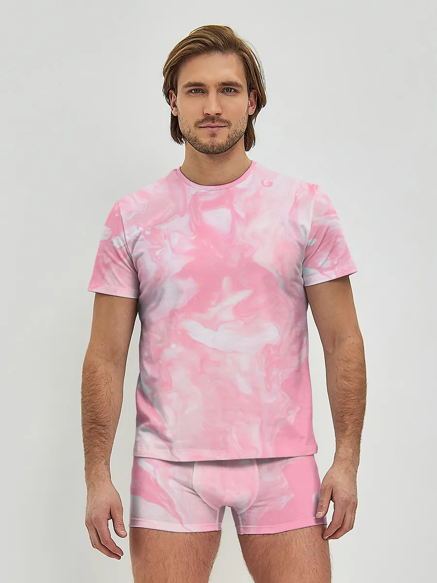 Мужские трусы с футболкой / Розовая Богемия