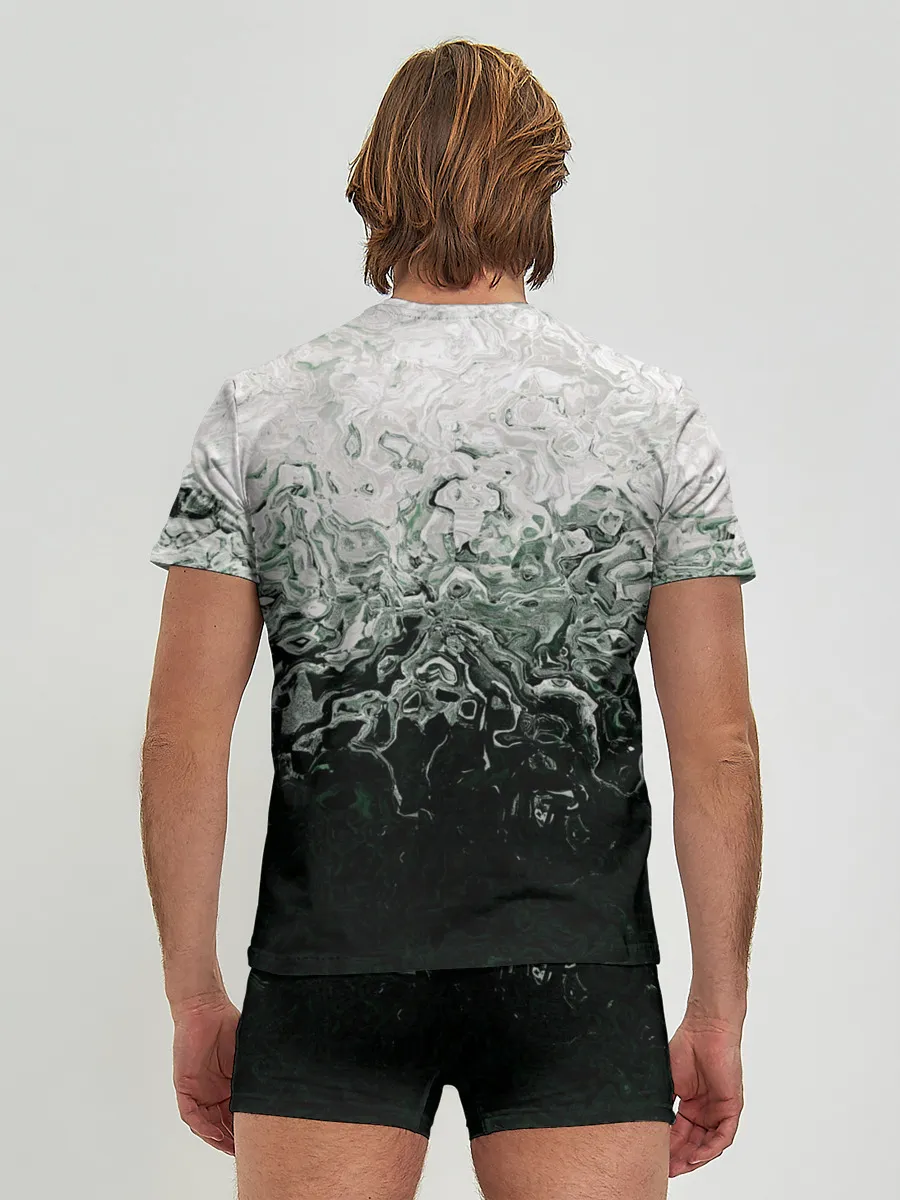 Мужские трусы с футболкой / Разводы жидкость абстракция