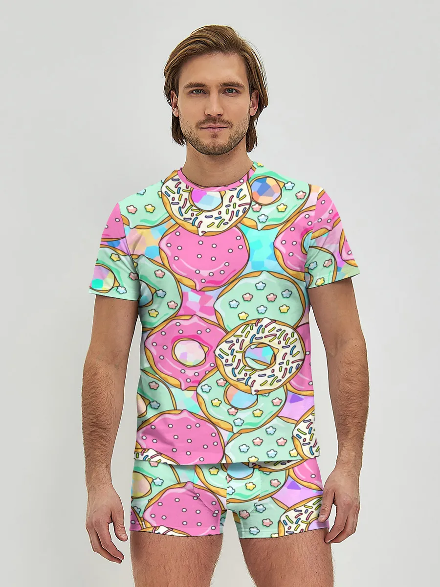 Мужские трусы с футболкой / Пончики
