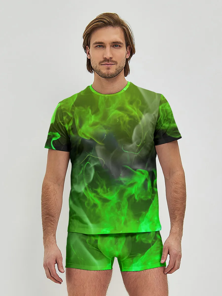 Мужские трусы с футболкой / ЗЕЛЁНЫЙ ОГОНЬ