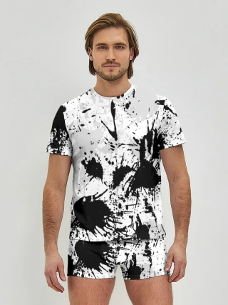 Мужские трусы с футболкой / БРЫЗГИ КРАСОК