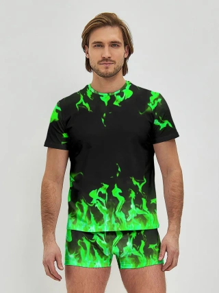 Мужские трусы с футболкой / GREEN FIRE | ОГОНЬ