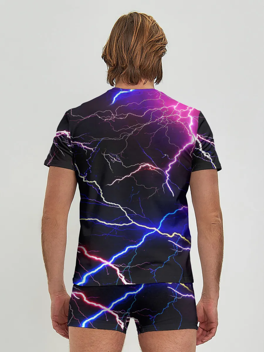 Мужские трусы с футболкой / НЕОНОВЫЕ МОЛНИИ