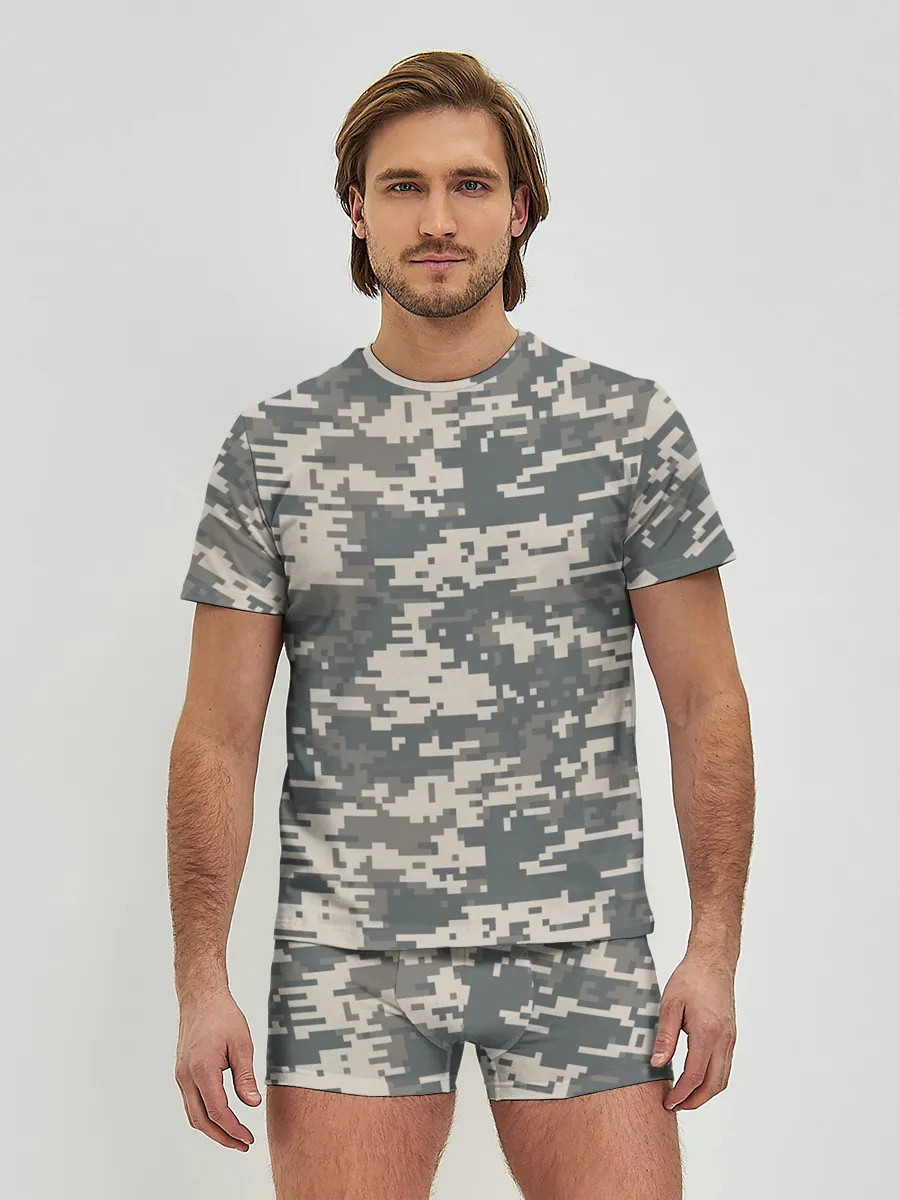 Мужские трусы с футболкой / Цифровой камуфляж