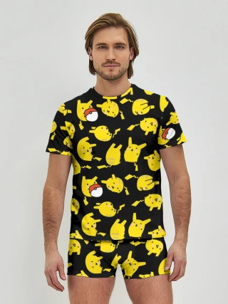 Мужские трусы с футболкой / Пикачу