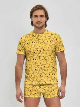 Мужские трусы с футболкой / Покемон Пикачу