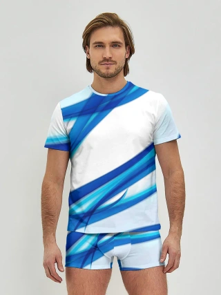 Мужские трусы с футболкой / STRIPES BLUE