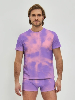 Мужские трусы с футболкой / Фиолетовый ТАЙ ДАЙ