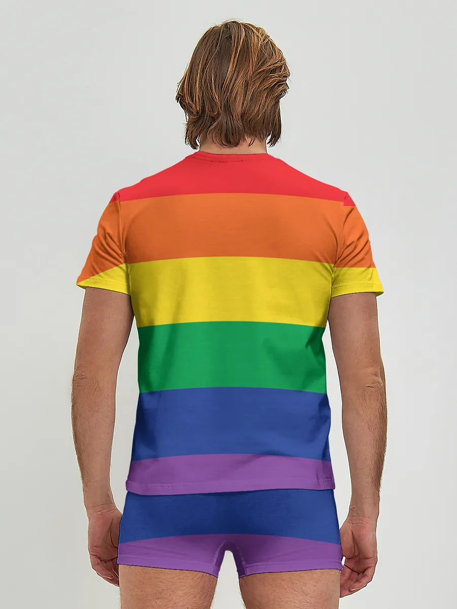 Мужские трусы с футболкой / Радуга