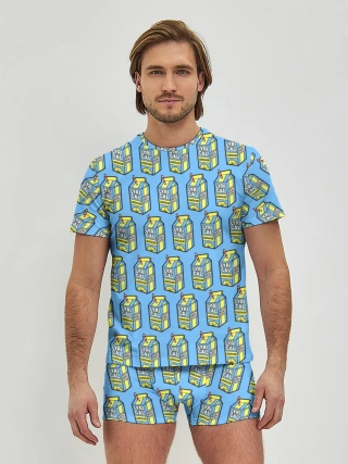 Мужские трусы с футболкой / Lyrical Lemonade Pattern