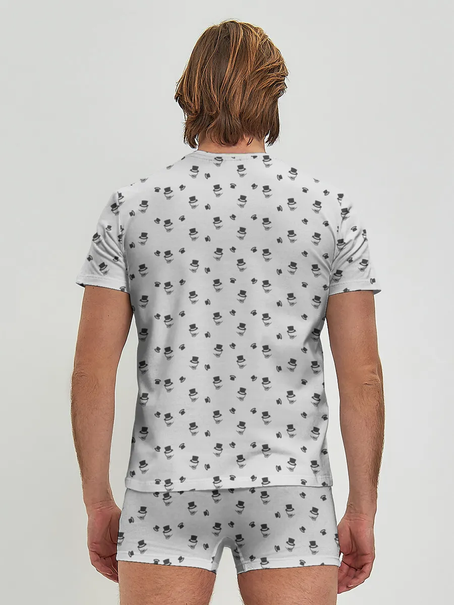 Мужские трусы с футболкой / Сэр Троглодит - Паттерн, серый