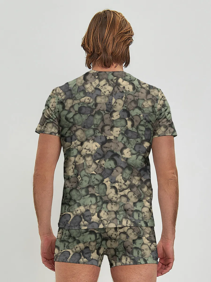 Мужские трусы с футболкой / Камуфляж Зеленый Слоник