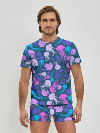 Мужские трусы с футболкой / Медузы