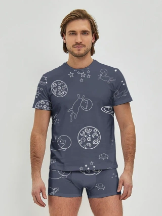 Мужские трусы с футболкой / Космо киски