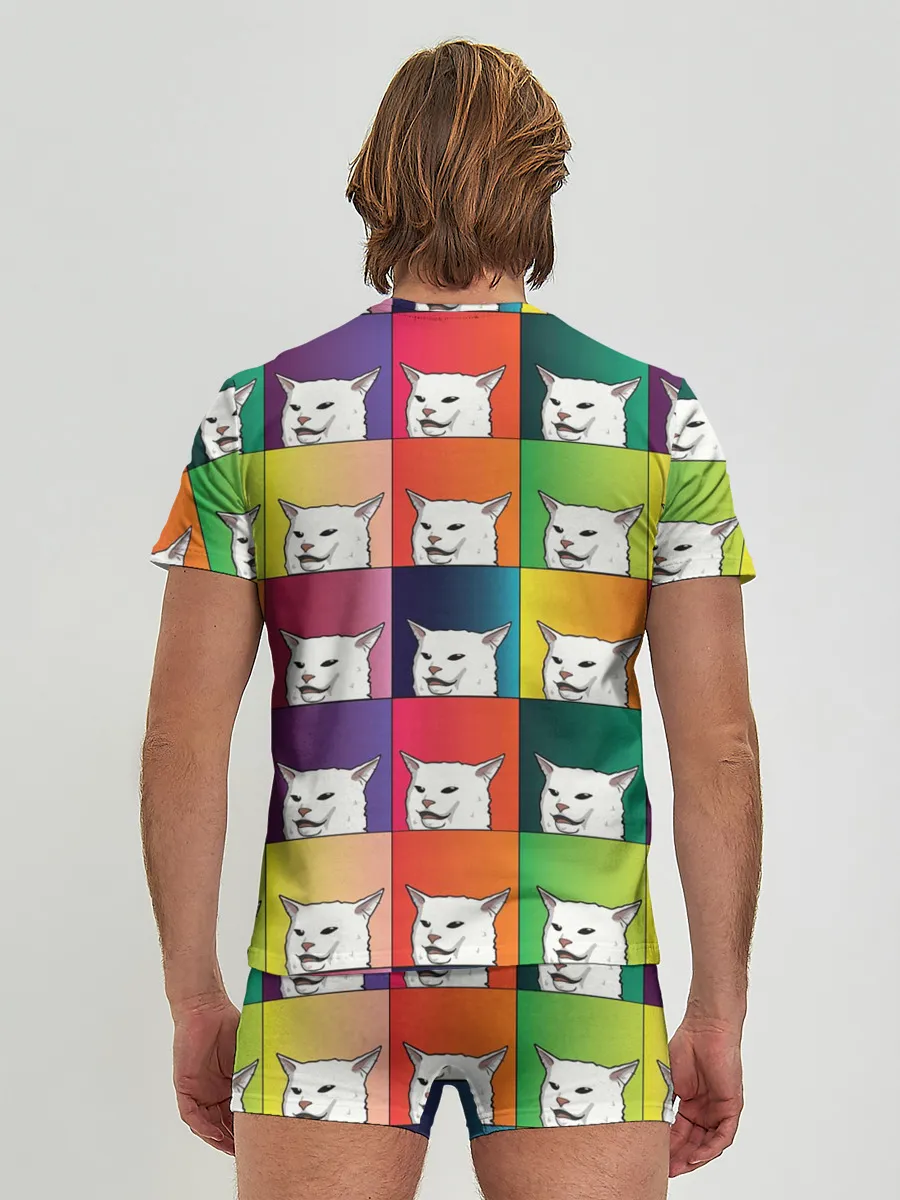 Мужские трусы с футболкой / Woman Yelling at Cat