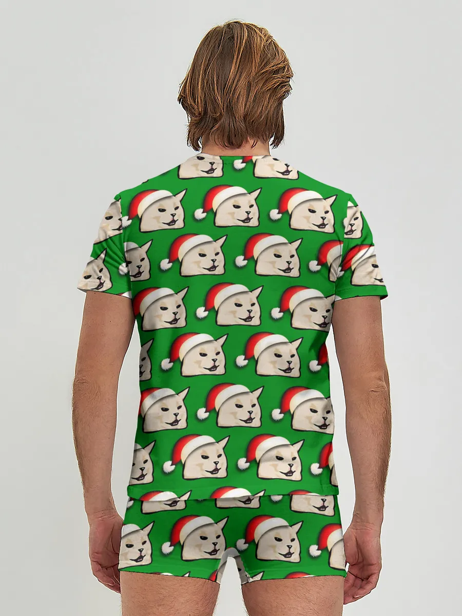 Мужские трусы с футболкой / woman yelling at cat