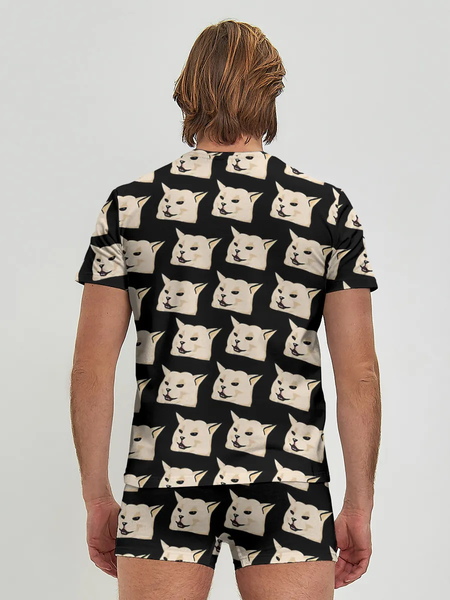 Мужские трусы с футболкой / woman yelling at cat