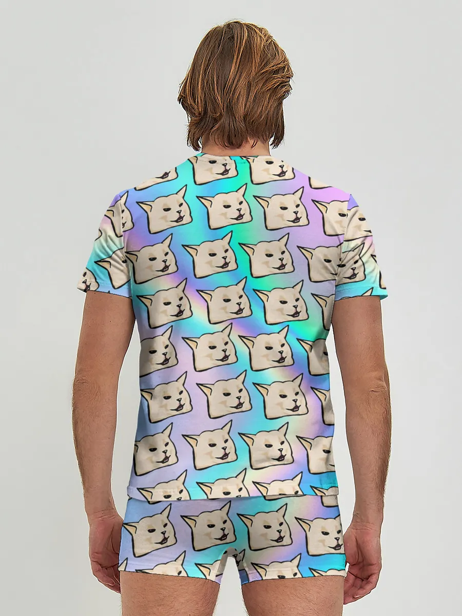 Мужские трусы с футболкой / woman yelling at cat