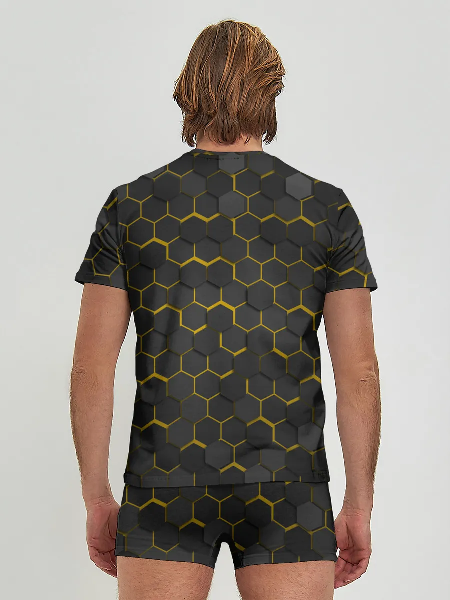 Мужские трусы с футболкой / OCTAGON желтый