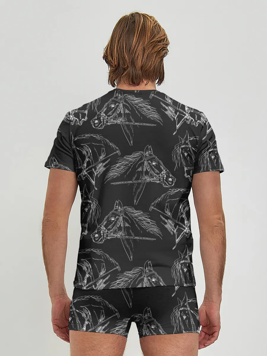 Мужские трусы с футболкой / кони