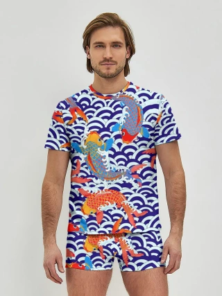 Мужские трусы с футболкой / Карп Кои