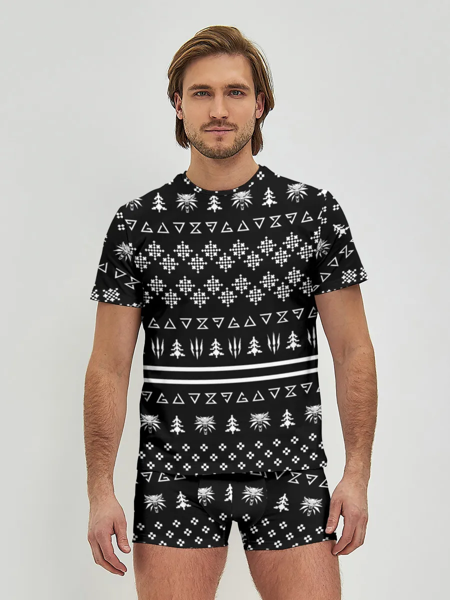 Мужские трусы с футболкой / ВЕДЬМАК НОВОГОДНИЙ