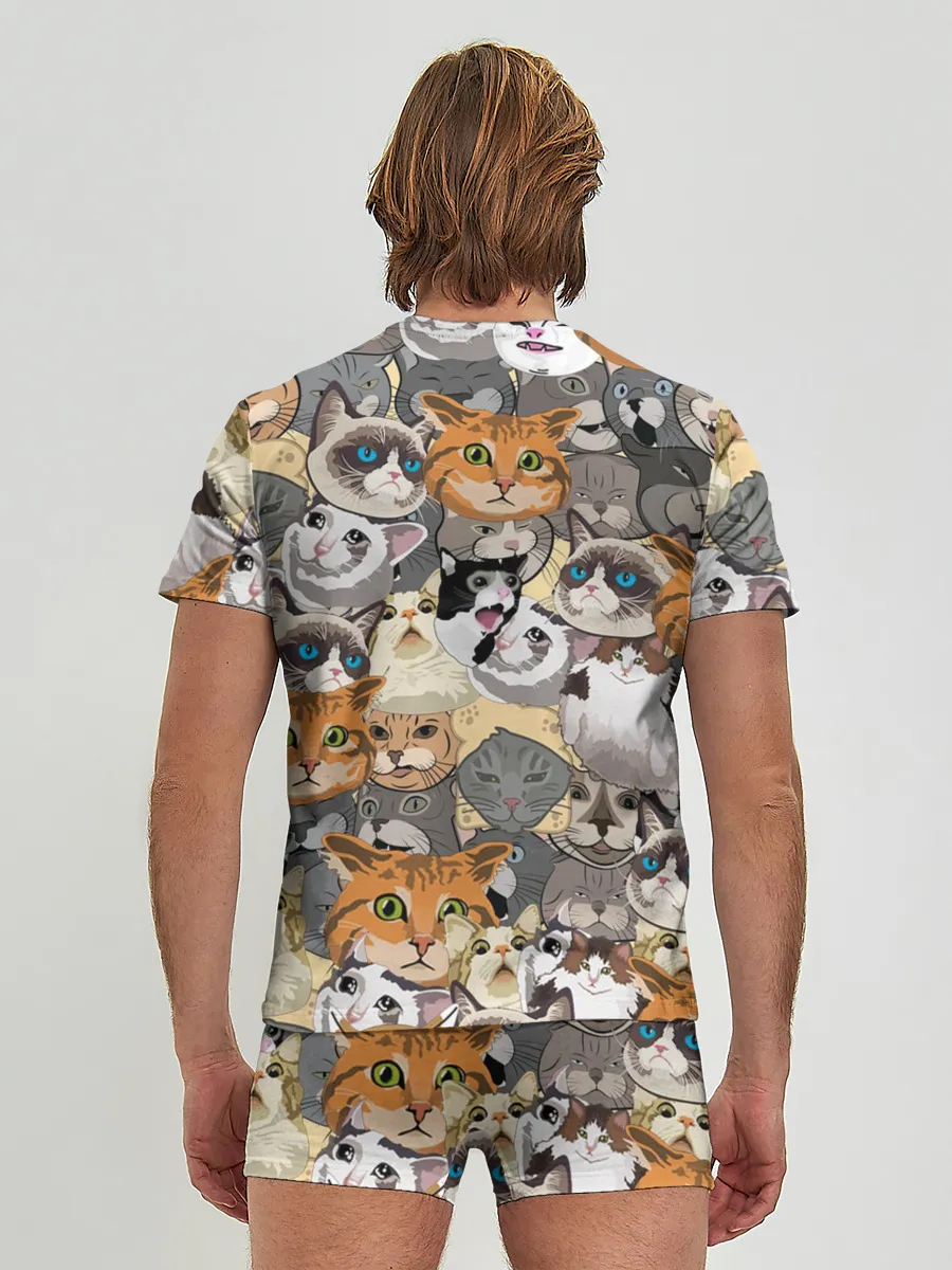 Мужские трусы с футболкой / ALL CATS MEMES
