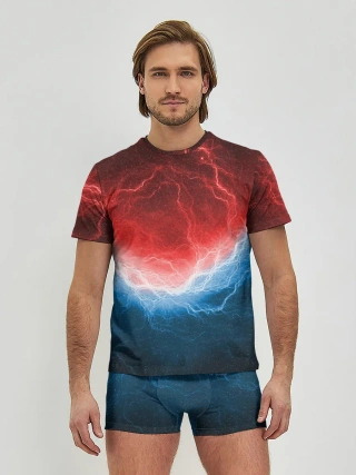 Мужские трусы с футболкой / Огонь и лёд