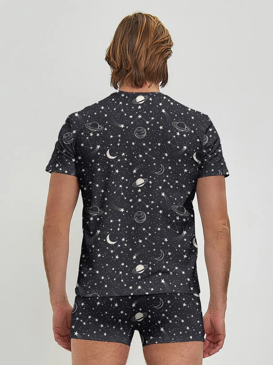 Мужские трусы с футболкой / Космос