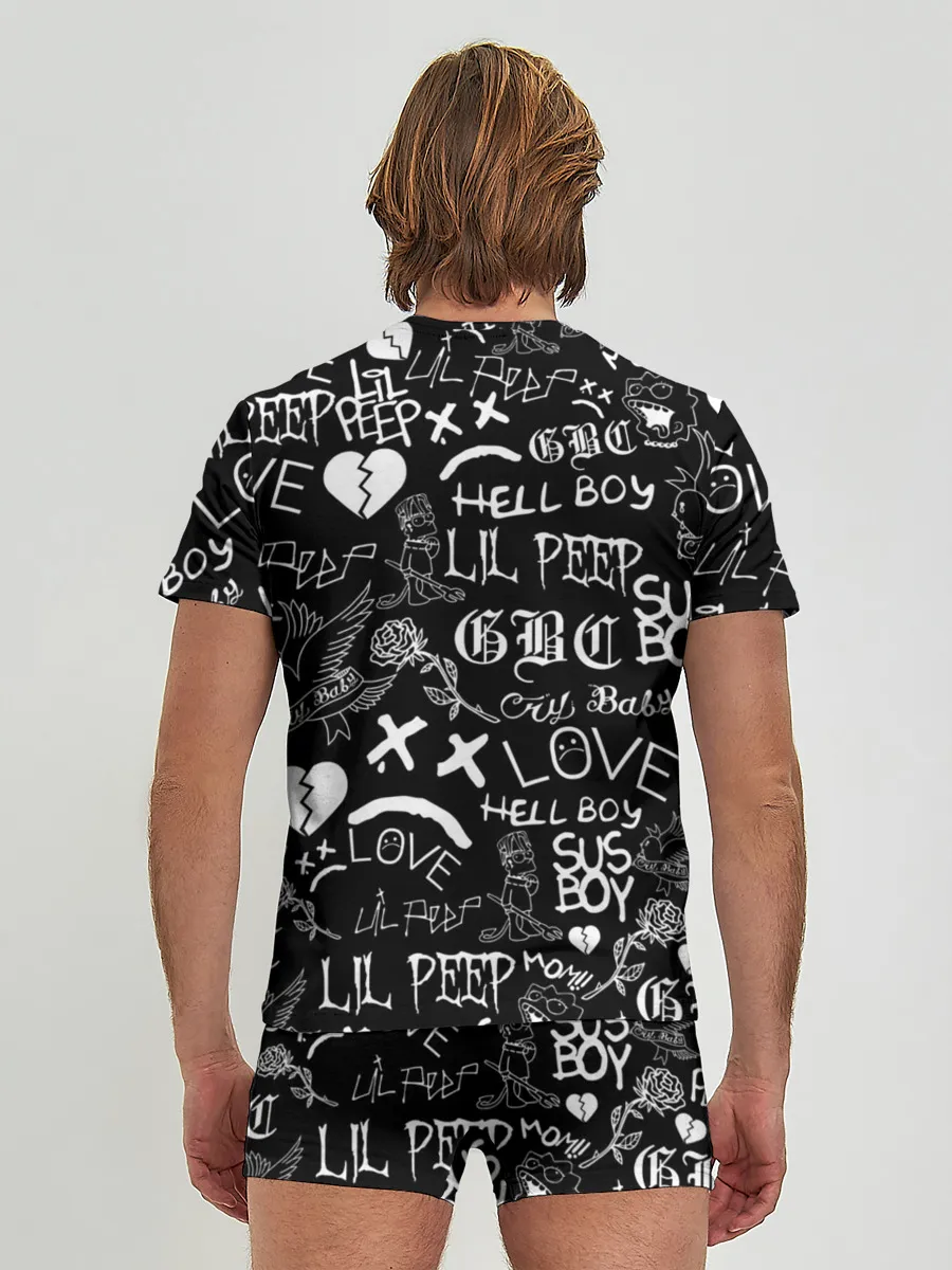 Мужские трусы с футболкой / LIL PEEP LOGOBOMBING | ЛИЛ ПИП