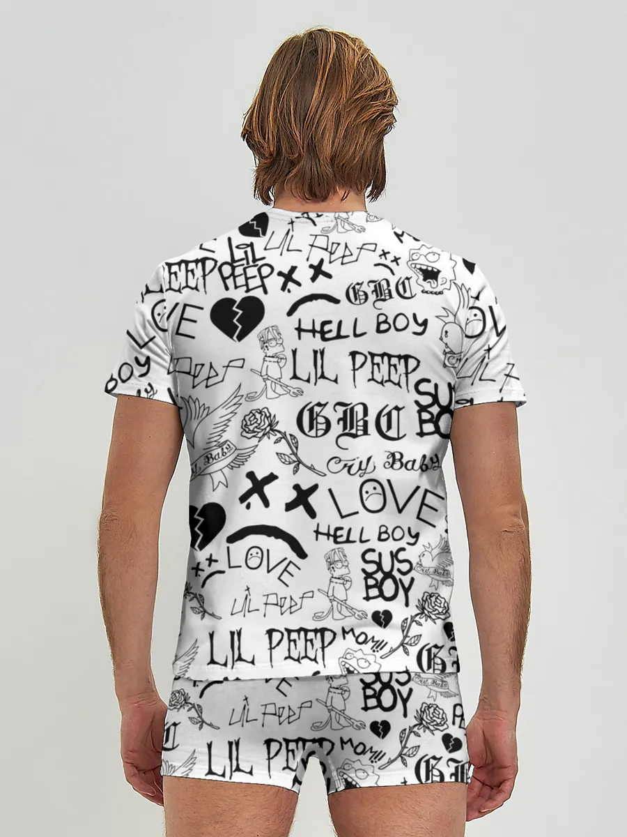 Мужские трусы с футболкой / LIL PEEP | ЛИЛ ПИП LOGOBOMBING