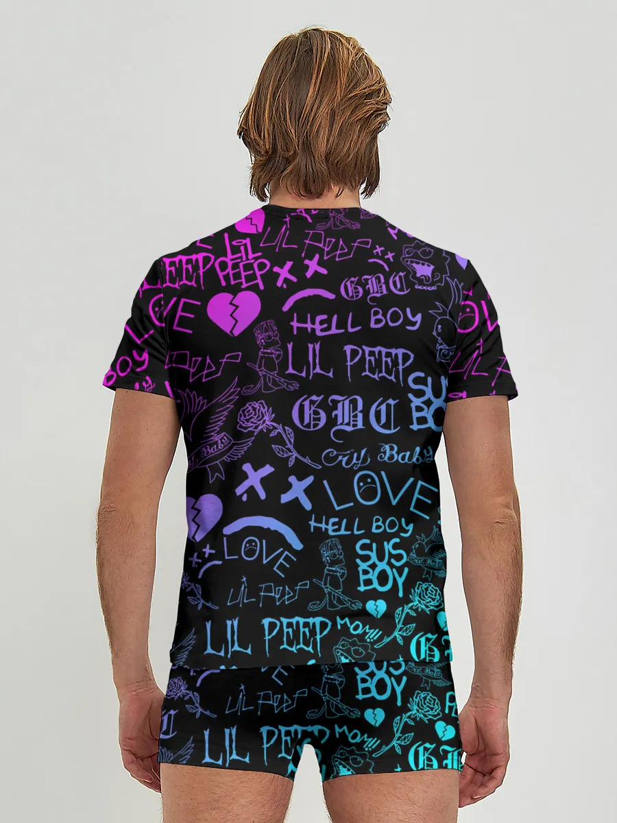 Мужские трусы с футболкой / LIL PEEP NEON | ЛИЛ ПИП НЕОН