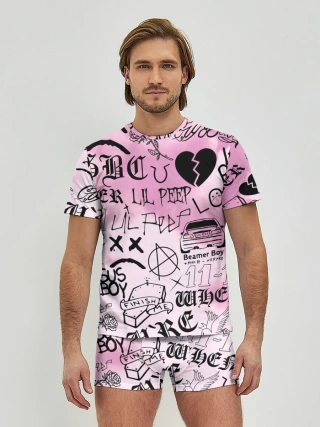 Мужские трусы с футболкой / LIL PEEP.