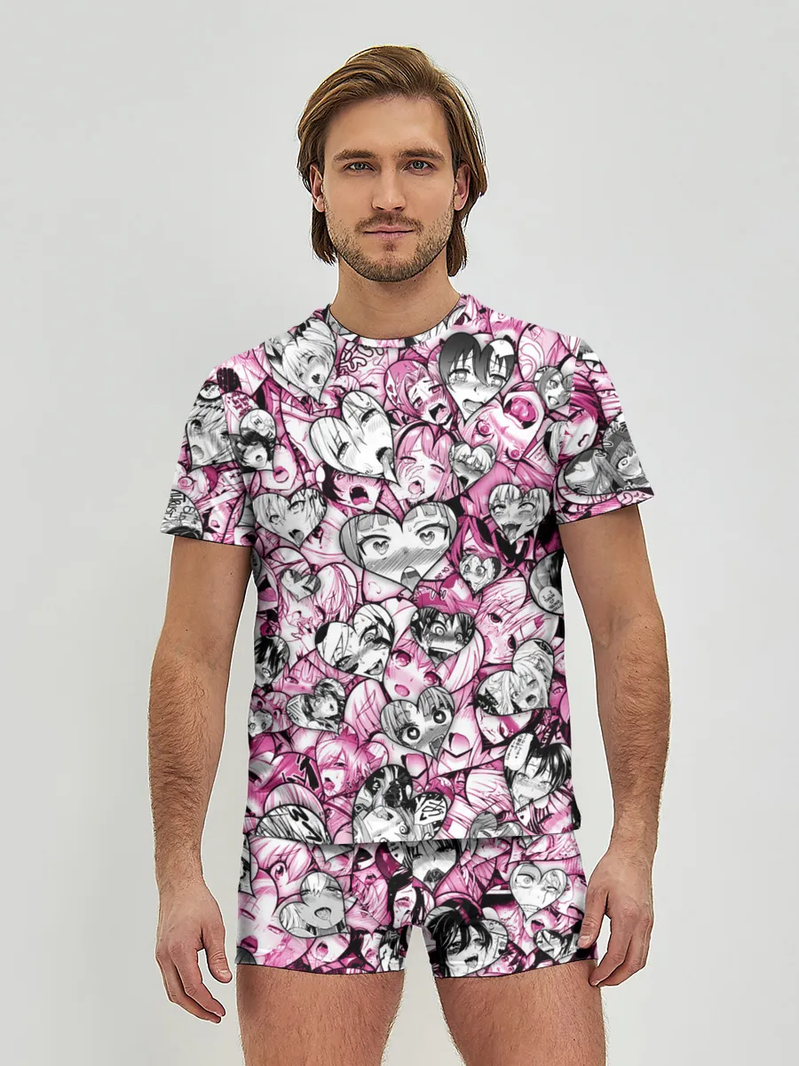 Мужские трусы с футболкой / Ahegao валентинки