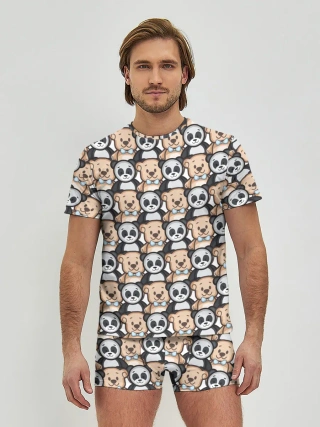 Мужские трусы с футболкой / МИШКИ