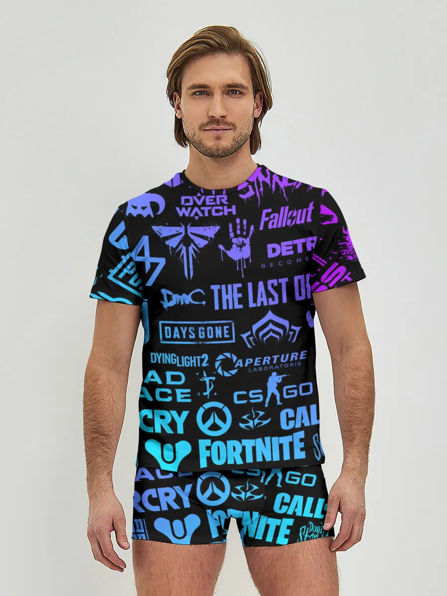 Мужские трусы с футболкой / ЛОГОТИПЫ ИГР