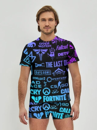 Мужские трусы с футболкой / ЛОГОТИПЫ ИГР