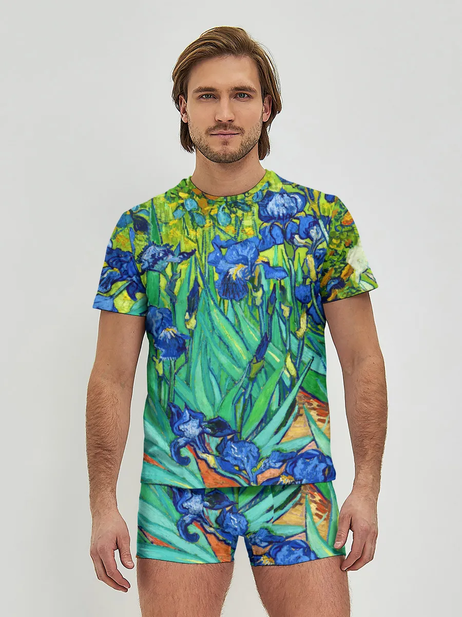 Мужские трусы с футболкой / Ирисы Ван Гога