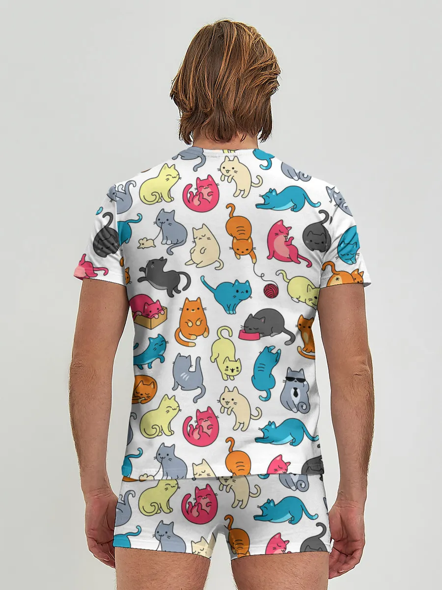 Мужские трусы с футболкой / Кошачья стая