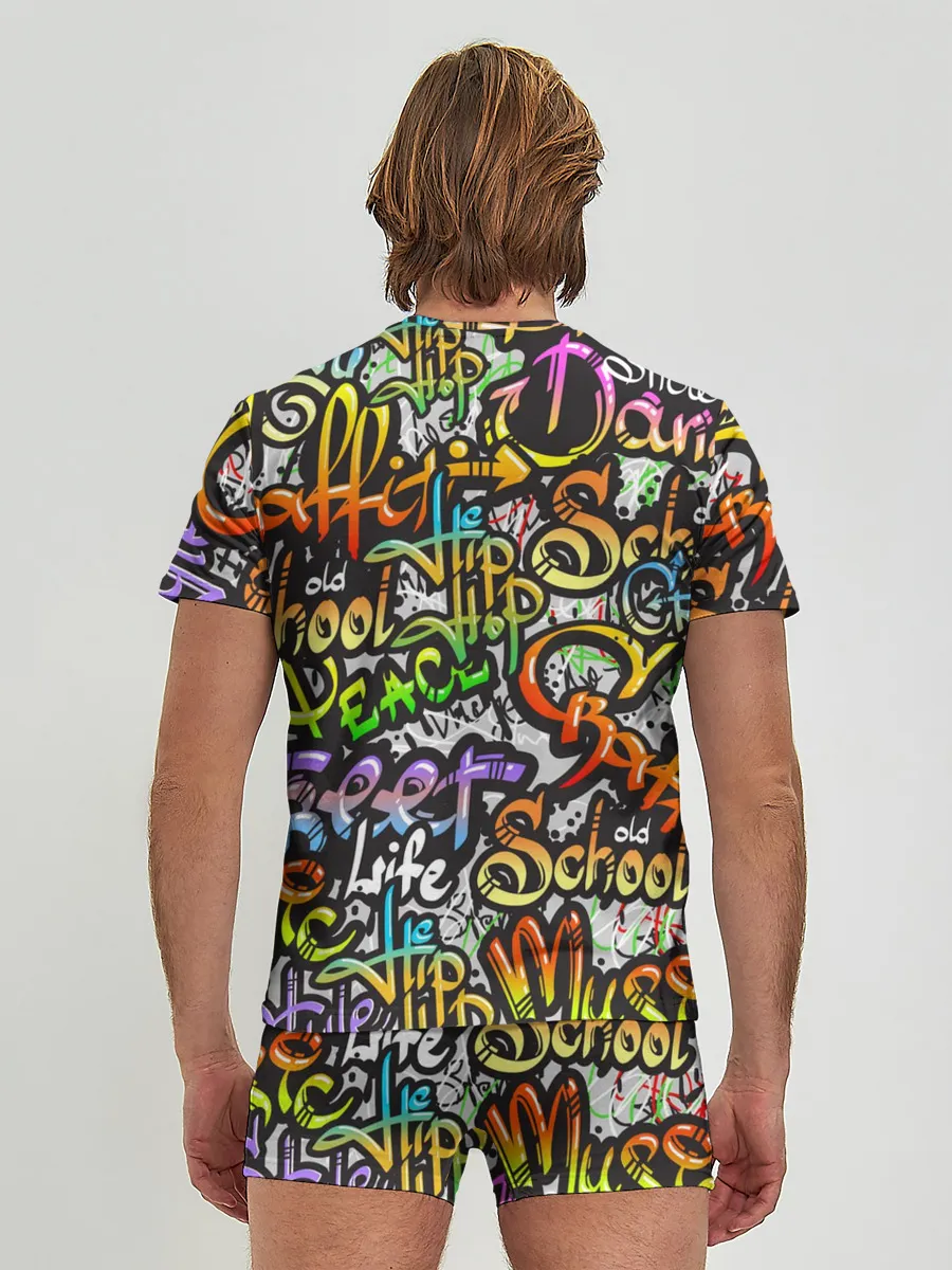 Мужские трусы с футболкой / Уличные граффити