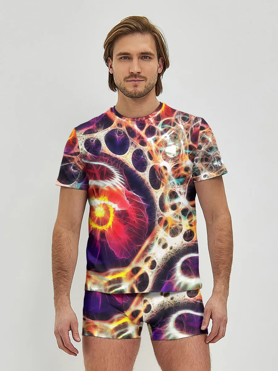 Мужские трусы с футболкой / Абстракция / Психоделика