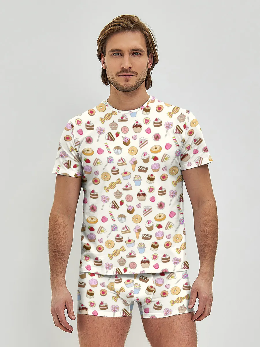 Мужские трусы с футболкой / Сладости