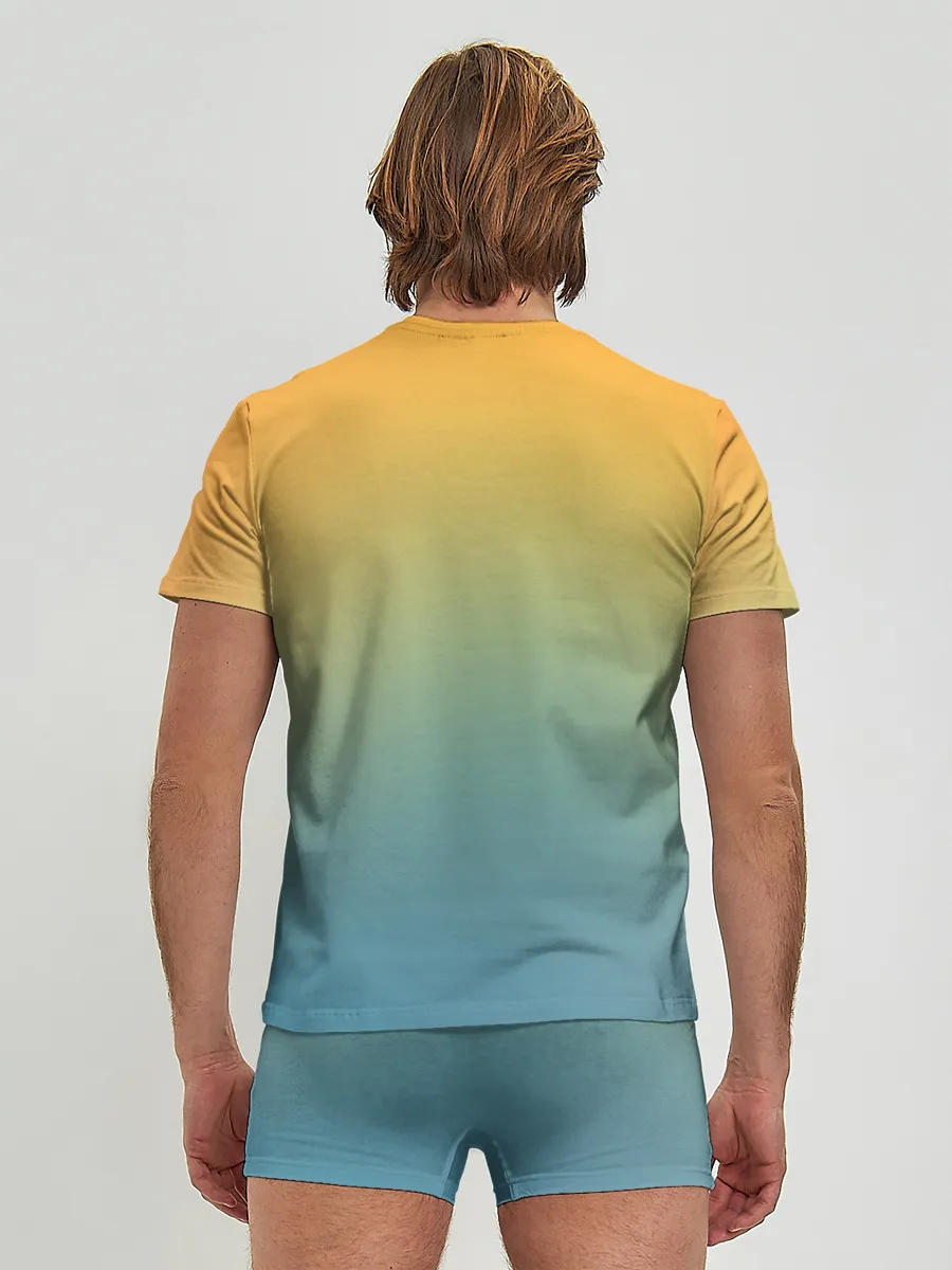 Мужские трусы с футболкой / Мягкий летний градиент