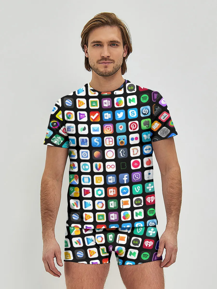 Мужские трусы с футболкой / Iphone and Apps Icons