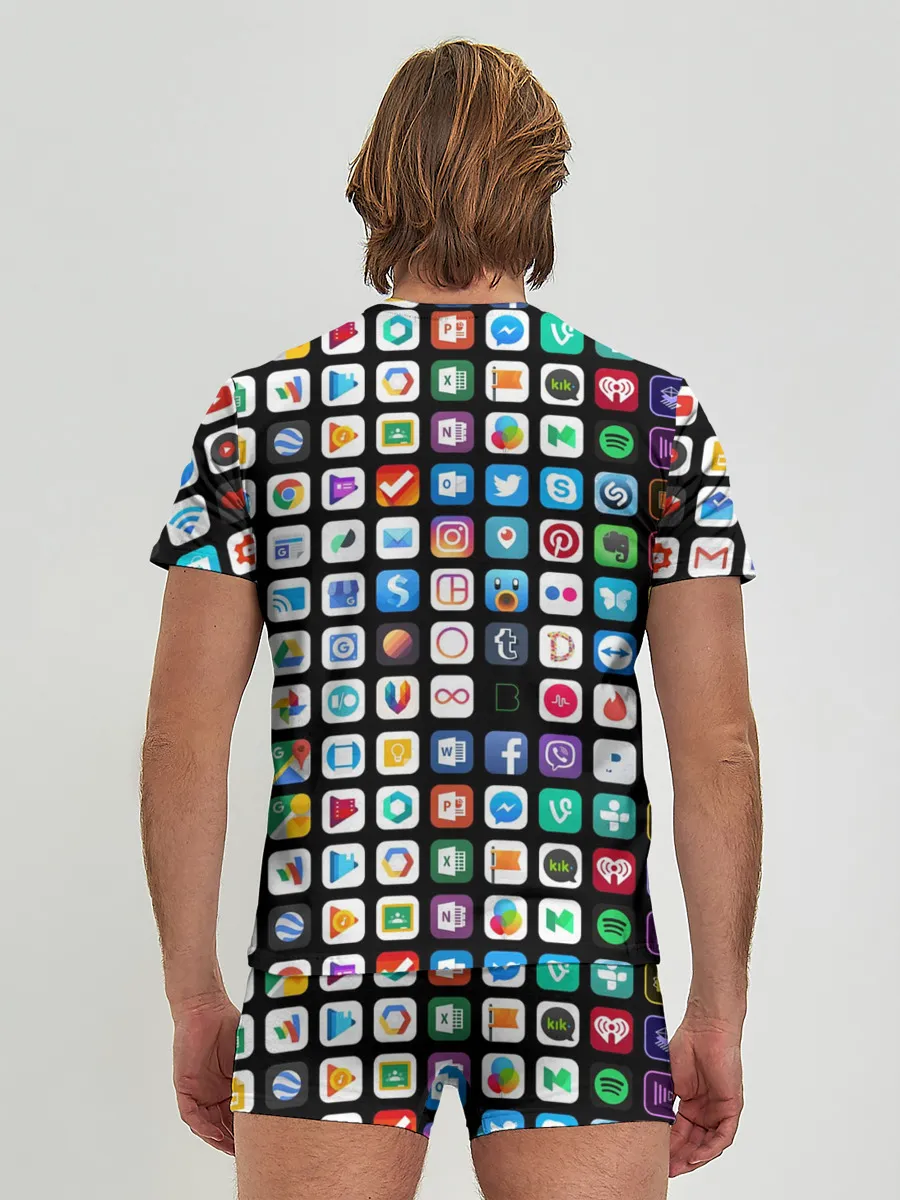 Мужские трусы с футболкой / Iphone and Apps Icons
