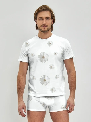 Мужские трусы с футболкой / Ромашки