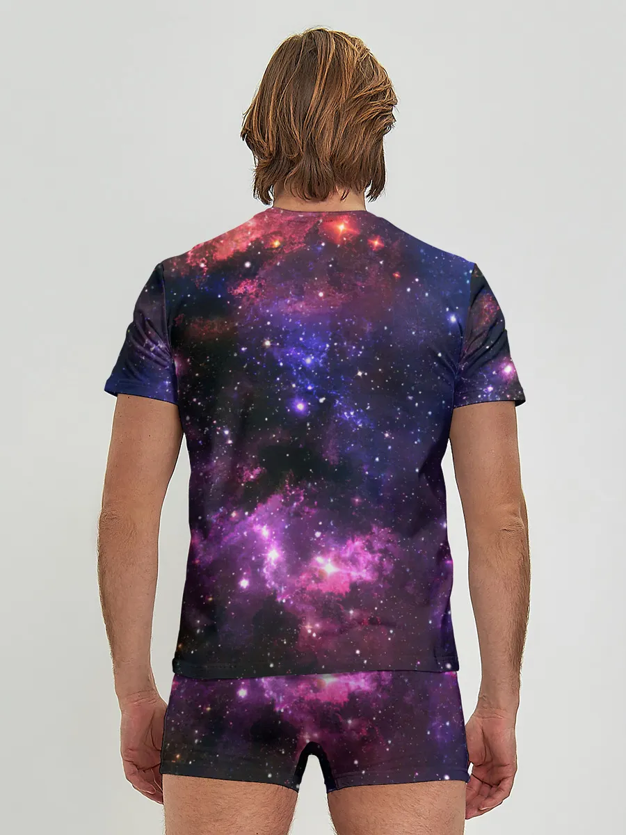 Мужские трусы с футболкой / Космическое небо
