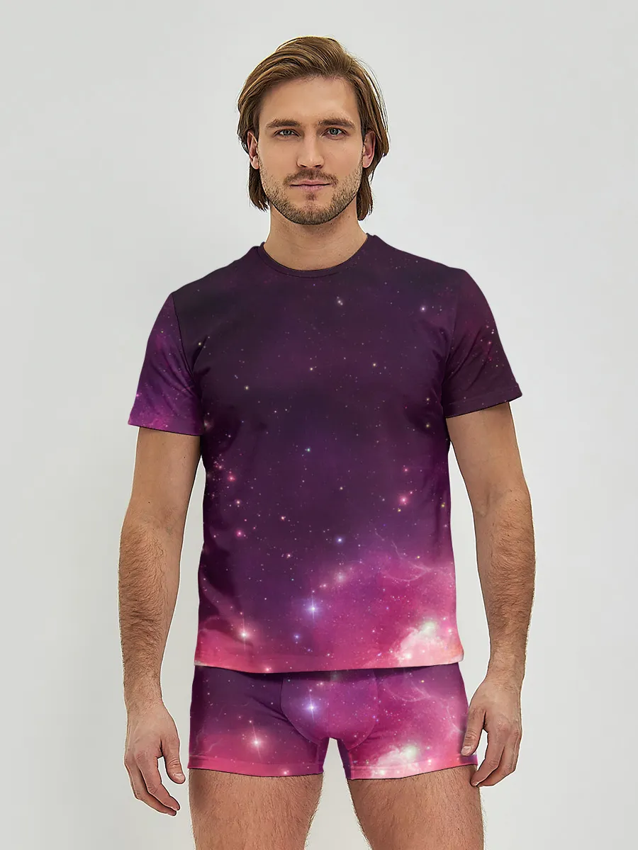 Мужские трусы с футболкой / Космическая вспышка