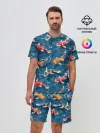 Мужской костюм с шортами / Японские карпы