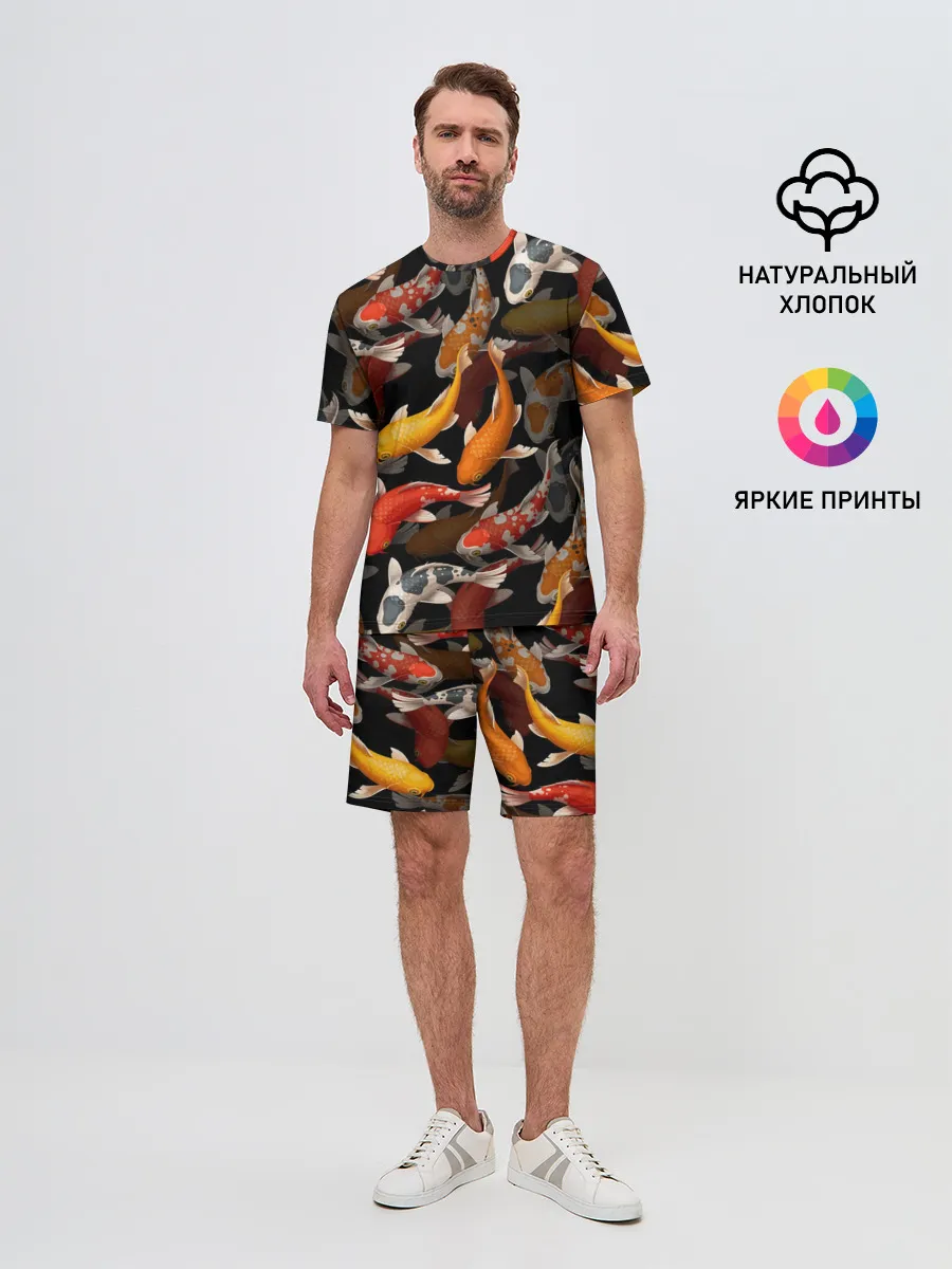 Мужской костюм с шортами / Карпы кои | Японские карпы